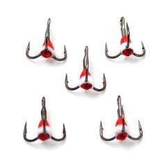 Крючок-тройник светофор Namazu с каплей и камнем, размер12(INT), цветRW