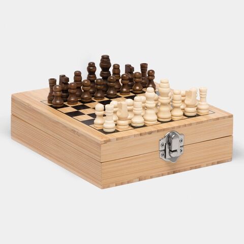 Набор для вина BAMBOO CHESS с игрой в шахматы