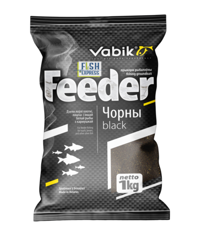 Прикормка Vabik FEEDER Черный 1кг 10 шт/уп.