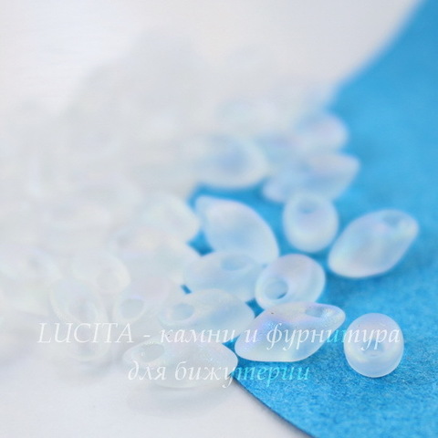 LMA-131FR Бисер Miyuki Long Magatama 7х4 мм прозрачный матовый радужный
