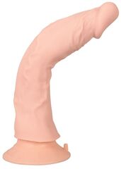 Телесный вибратор на присоске с пультом ДУ Bendable RC Vibrator - 21,5 см. - 
