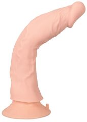 Телесный вибратор на присоске с пультом ДУ Bendable RC Vibrator - 21,5 см. - 