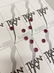 Пуговица пластиковая двухпрокольная (Пластик, 11, Фиолетовая вишня)