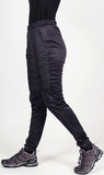 Премиальный костюм для лыж и зимнего бега Nordski Hybrid Hood Black/Fuchsia