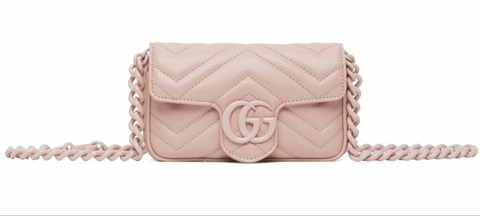 Поясная сумка Gucci с логотипом GG Marmont светло-розовый