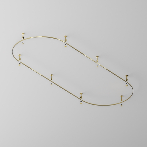 Шинопровод магнитный круглый из полукругов Maytoni FLARITY TRX154-2SR-D1200-BS, d1200мм