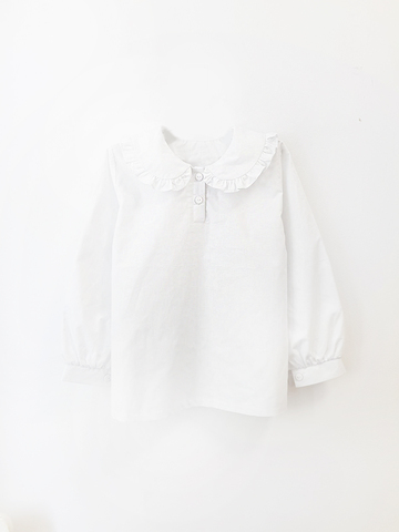 Рубашка белая с воротничком