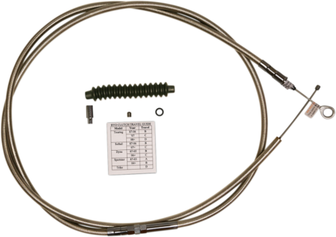 398313 Трос сцепления для Harley Davidson MAGNUM BYO® Stainless 2-Piece 96+ Dyna & Softail