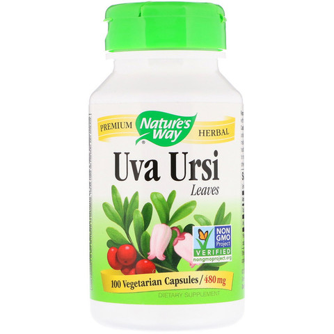 Nature's Way, Uva Ursi, Leaves, 480 mg, 100 Vegetarian Capsules