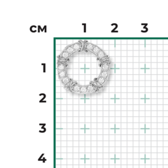 03-3107-00-501-1120-38 - Подвеска из белого золота  585 пробы с фианитами Сваровски