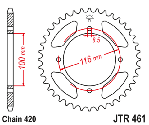 Звезда ведомая JTR461 48