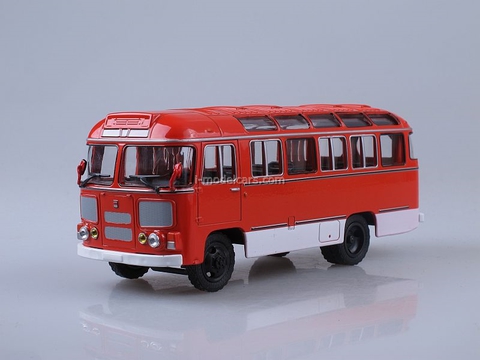 PAZ-672M red Soviet Bus (SOVA) 1:43