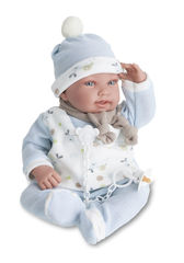 Munecas Antonio Juan Кукла Камилло в голубом, озвученная 40 см (3357B)