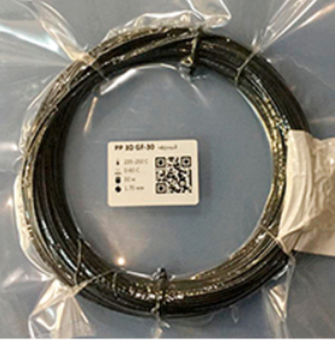 Пластик для 3D-принтера Filamentarno PP 3D GF-30 чёрный (50 м)