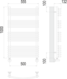 Полотенцесушитель Terminus Марио П19 500х1000