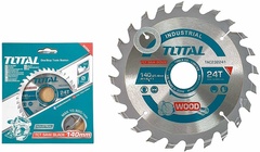 Диск пильный по дереву d=140мм, зубья 24, посадка 25,4мм, с кольцом на 16мм TAC232241