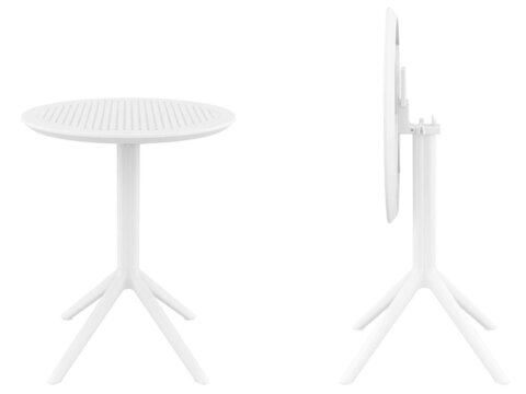 Стол пластиковый складной Siesta Contract Sky Folding Table Ø60, белый