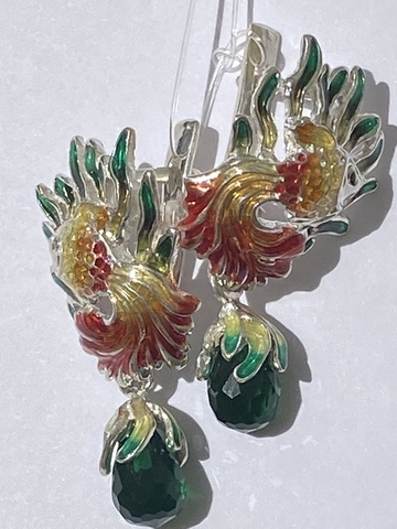 Риукин (серьги  из серебра)