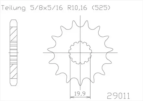 Звезда ведущая 50-29011 14