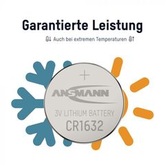 Батарейка CR 1632 ANSMANN 3V (Premium)