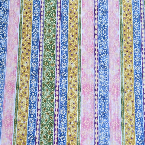 РОЗОВО-ГОЛУБАЯ КАЙМА, 100% хлопок, Handmade Fabrics