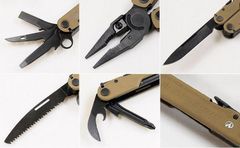 Мультитул Leatherman Rebar Coyote Tan, чёрно-бежевый, 17 функций, нейлоновый чехол (832406) - Multitool-Leatherman.Ru