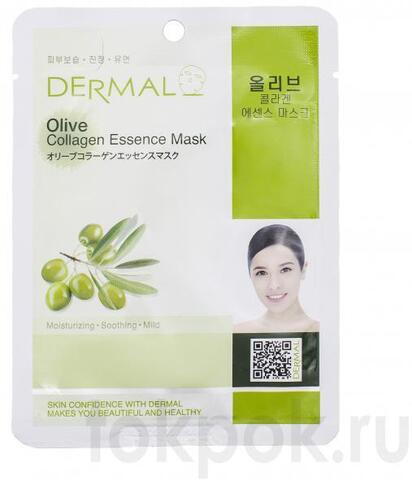 Тканевая маска для лица Dermal Olive Collagen Essence Mask, 23 гр