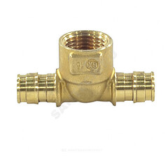 Тройник для PE-X труб радиальный латунь Дн 32х1"х32 ВР РОС