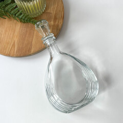 Баночки - бутылочки - графин декоративный, стеклянный, прозрачный 500 мл, 13*5*23 см, 1 шт.