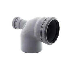 Отвод ПП (полипропилен) для канализации 87,5гр. универсальный 110-50 фронт-тыл, Valfex