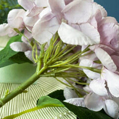 Гортензия искусственная, БЛЕДНО-ФИОЛЕТОВАЯ, реалистичная, ветка 6 соцветий, 64 см, набор 1 шт.