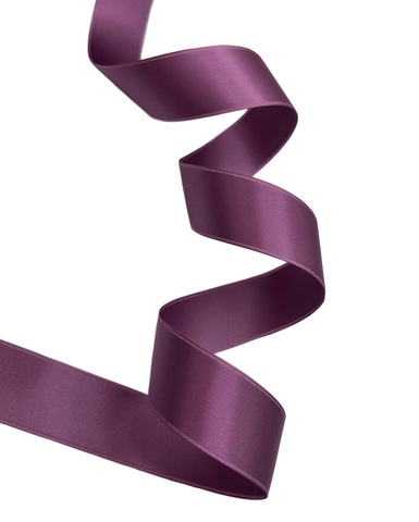 Атласная двусторонняя лента, цвет: припылённо-фиолетовый , ширина: 25мм
