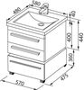 Aquanet 171483 Компл.2 - Тумба Нота 58 (005) цв.бел. глянец (171483)