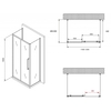 Abber Schwarzer Diamant AG30120BH-S50B-S50B Душевой уголок, 120x50x195