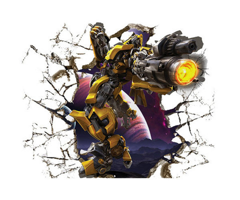 Трансформеры 3D наклейка робот Бамблби — Transformers Bumblebee