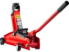 STAYER R-28 RED FORCE, в кейсе, 2 т, 130 - 350 мм, подкатной домкрат для легковых а/м, Professional (43153-2-K)