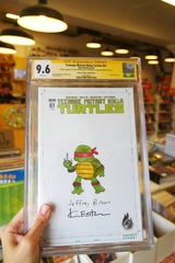 Teenage Mutant Ninja Turtles #61 CGC 9.6 со скетчем Джеффри Брауна и автографом Кевина Истмена