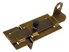 70-0-121 Засов плоский с горизонтальными проушинами и фиксатором (Россия)
