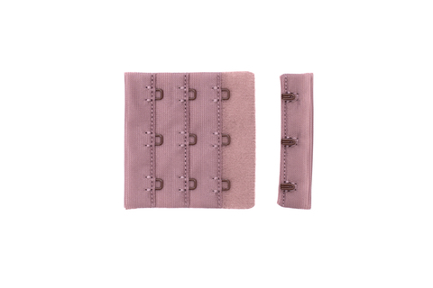 Застежка с крючками кофейно-розовая 3 ряда (цв. 885), 57*55 мм