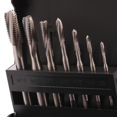 Набор метчиков машинных M3 -M12 HSSE DIN371/376 (Винт., C/2-3P, R15) 7пр Volkel 47816