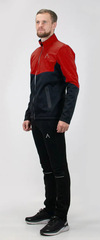 Утеплённый лыжный костюм ArsWear Red-Black Professional с лямками мужской