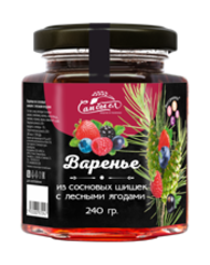 Варенье из сосновой шишки с  лесными ягодами 240 г Сам бы ел