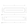 Decor Walther 0973965 Decor Walther Black Stone DCT45 Душевая полочка 45x10см, подвесная, цвет: черный матовый / сталь матовая