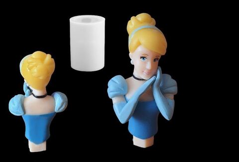 Силиконовый молд Принцесса бюст 3D