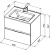 Aquanet 273995 Тумба с раковиной Алвита new 60 2 ящ. цв.дуб веллингтон белый (273995)