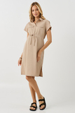 Платье для беременных и кормящих 18638 бежевый