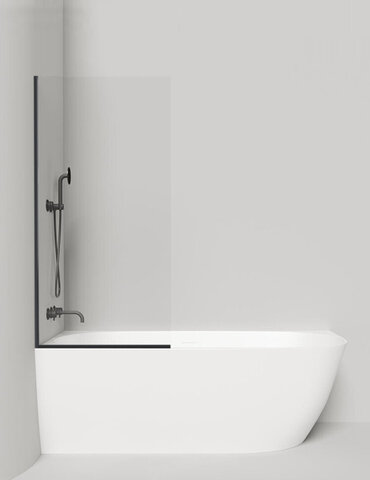 Salini 22101B Душевое ограждение на ванну ATRIO прозрачное (black)