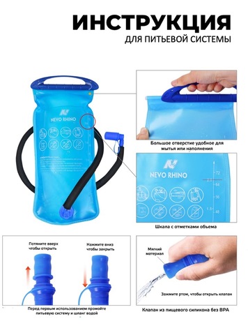 Картинка рюкзак велосипедный Nevo Rhino 9115-NW Blue - 6