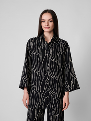 РУБАШКА С ШИРОКИМ РУКАВОМ