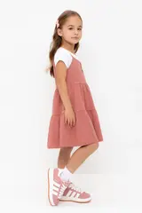 сарафан  для девочки  КР 5799/терракотовый к565